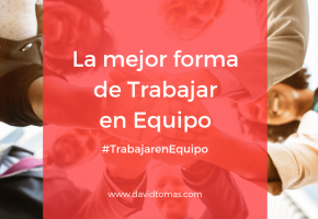 La mejor forma de trabajar en equipo - Blog David Tomás