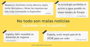 No todo son malas noticias